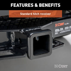 CURT undercarriage fitment on truck side demonstrating factory-style mount