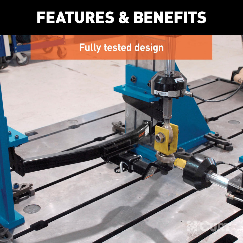 CURT 13493 with ball mount equipped illustrating ready-to-tow convenience