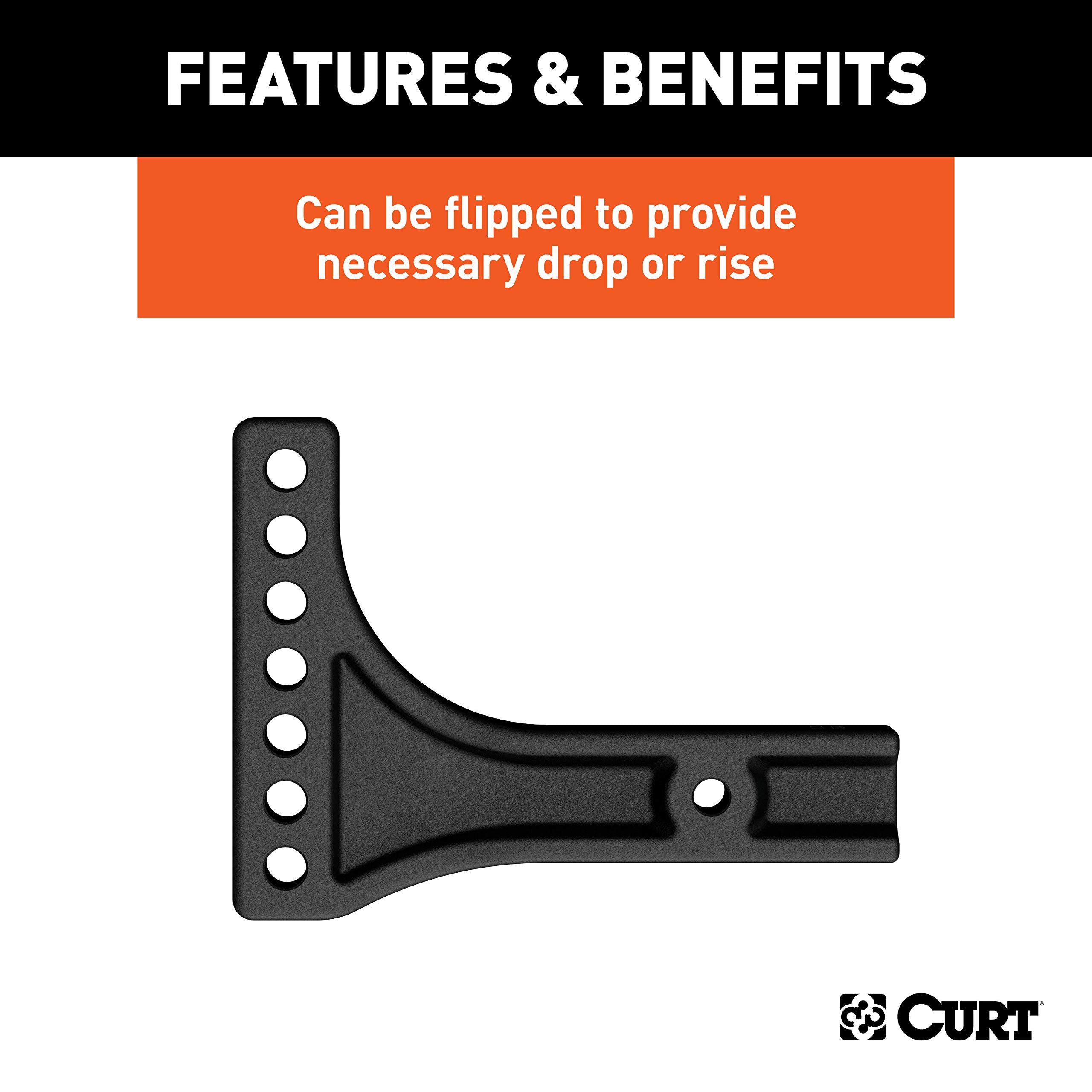 CURT powder-coat finish detail resisting corrosion and wear benefit