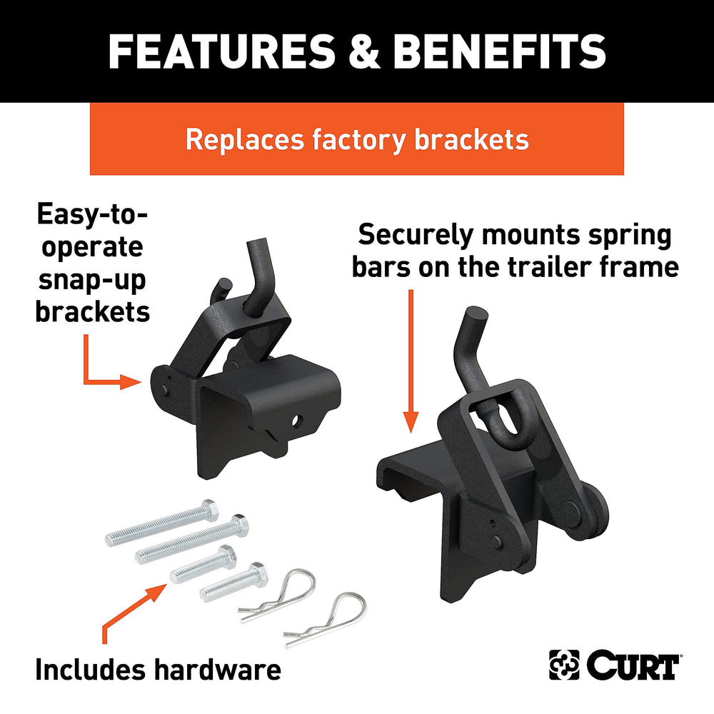 CURT 17208 snap-up mechanism closeup showing easy leverage engagement