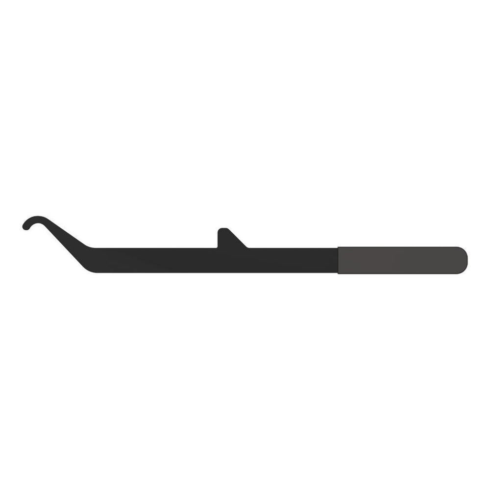 CURT 17512 lift handle front view showing rubber grip and leverage benefit