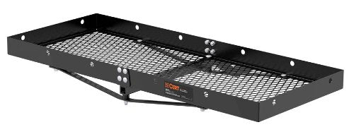 CURT 18110 installed on SUV showing raised clearance and secure external cargo space