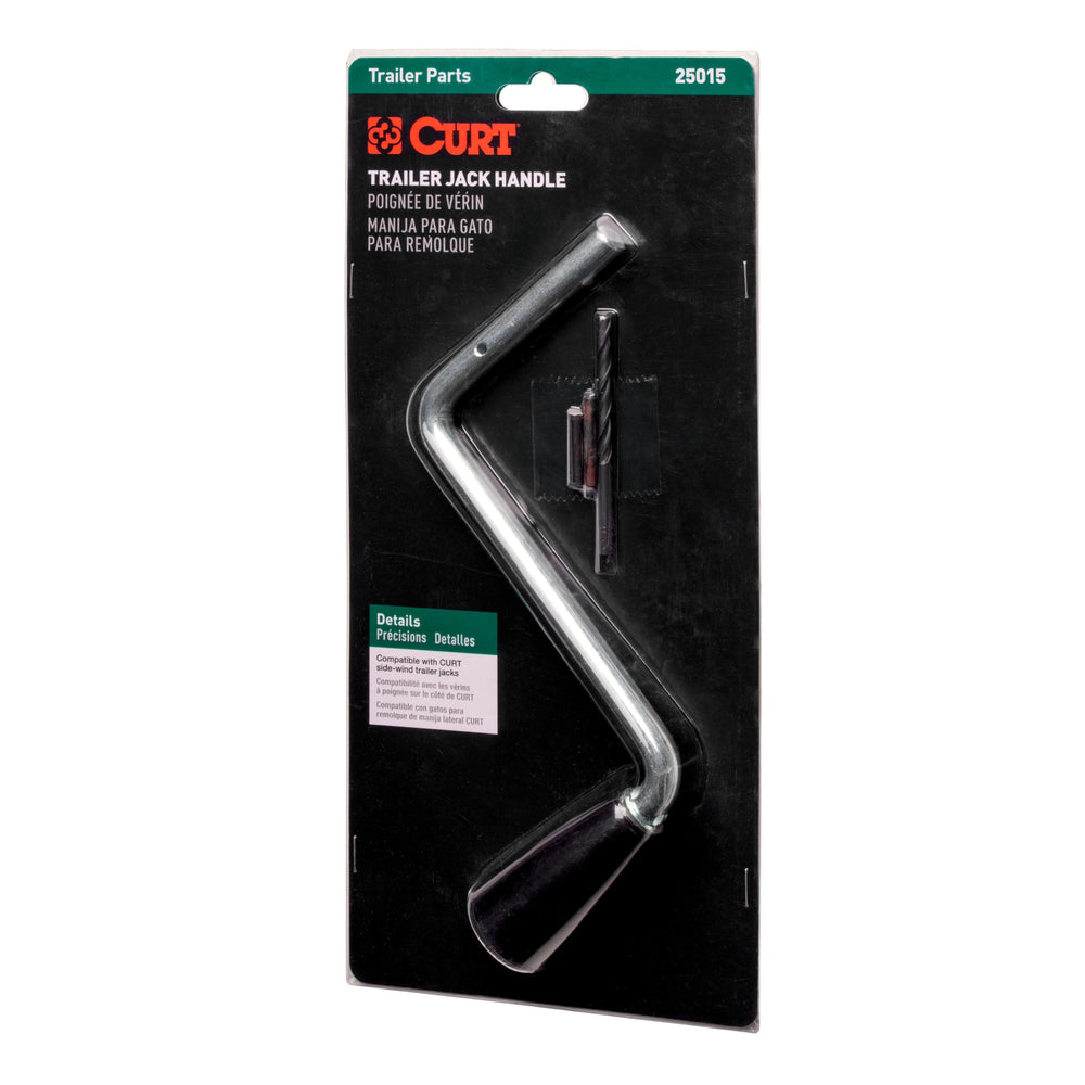 CURT replacement handle front view showing grip and plated shaft for comfortable operation