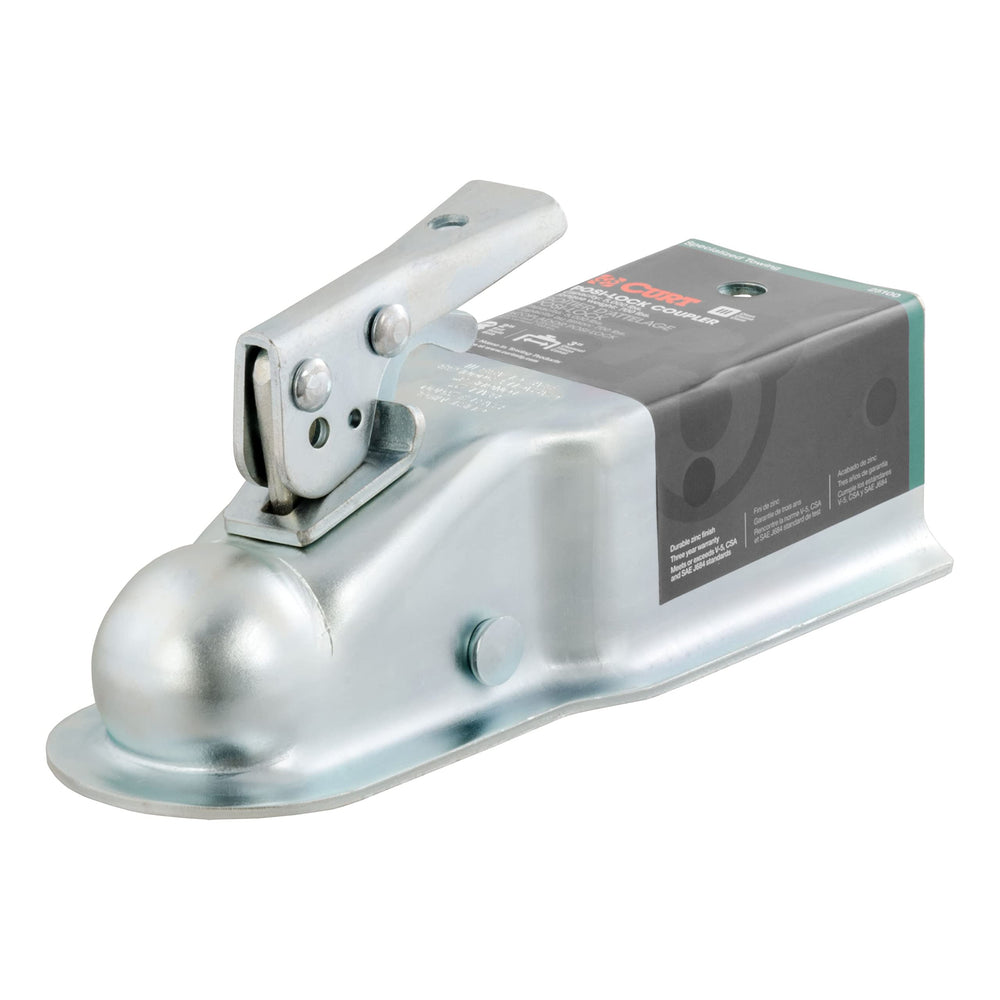 CURT front profile showing coupler fit and secure attachment benefit