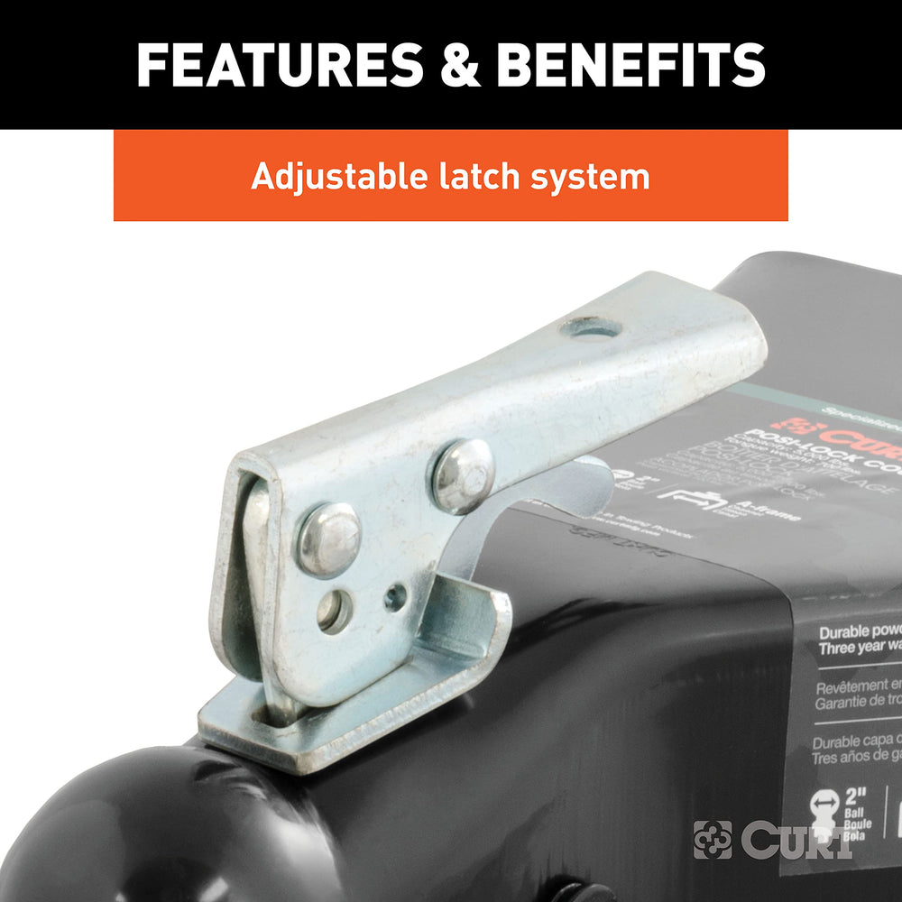 CURT 25210 powder-coat finish detail showing corrosion resistance benefit