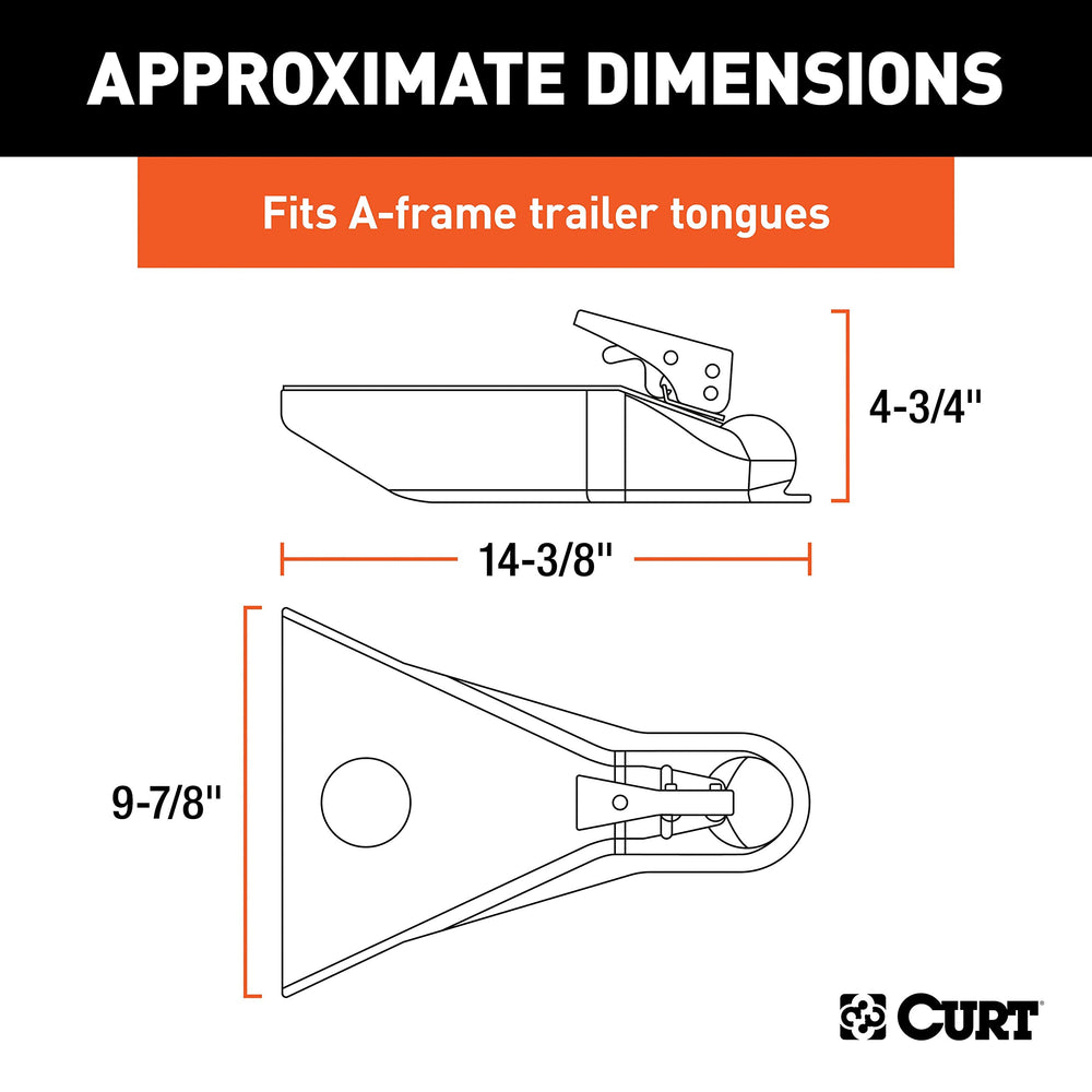CURT 25210 Posi-Lock close-up highlighting adjustable latch for snug fit