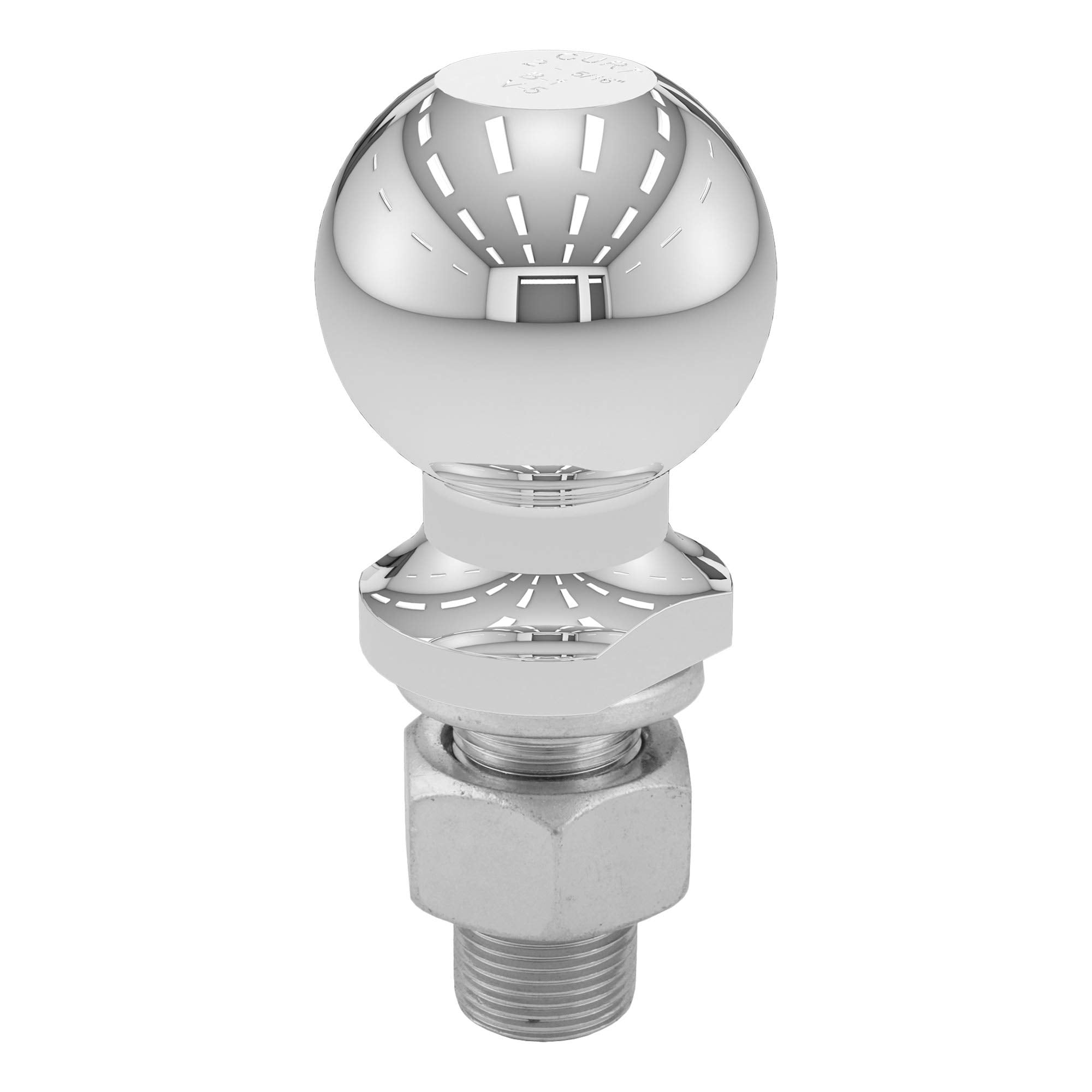CURT 40005 front view showing ball profile and chrome finish for reliable towing