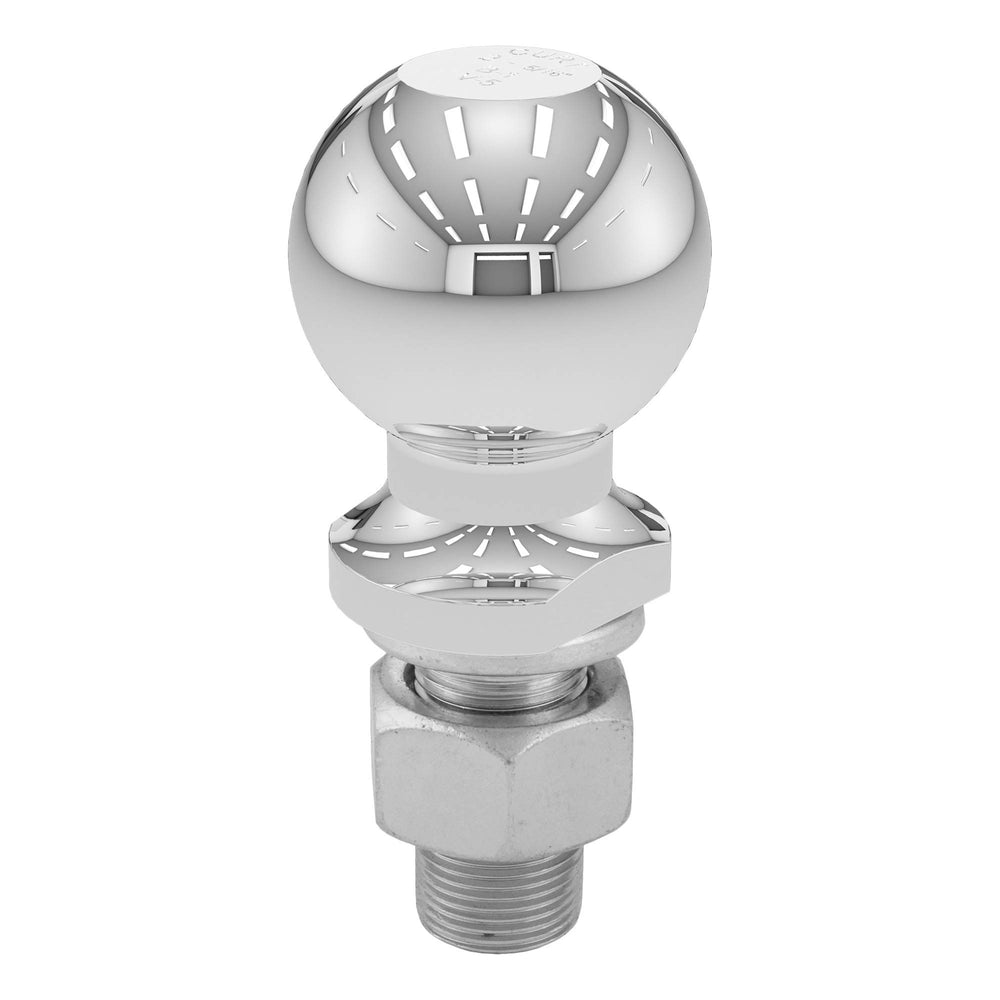 CURT 40005 front view showing ball profile and chrome finish for reliable towing