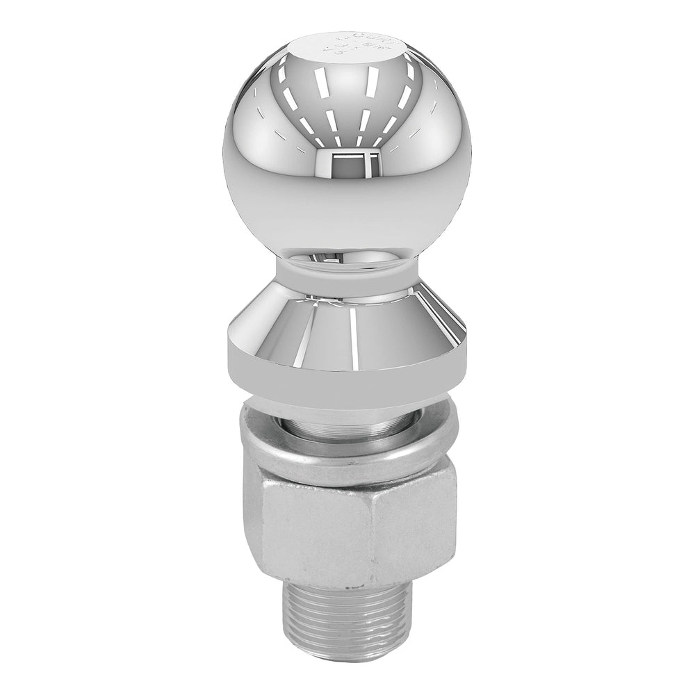 CURT 40008 front view chrome ball showing polished finish and size
