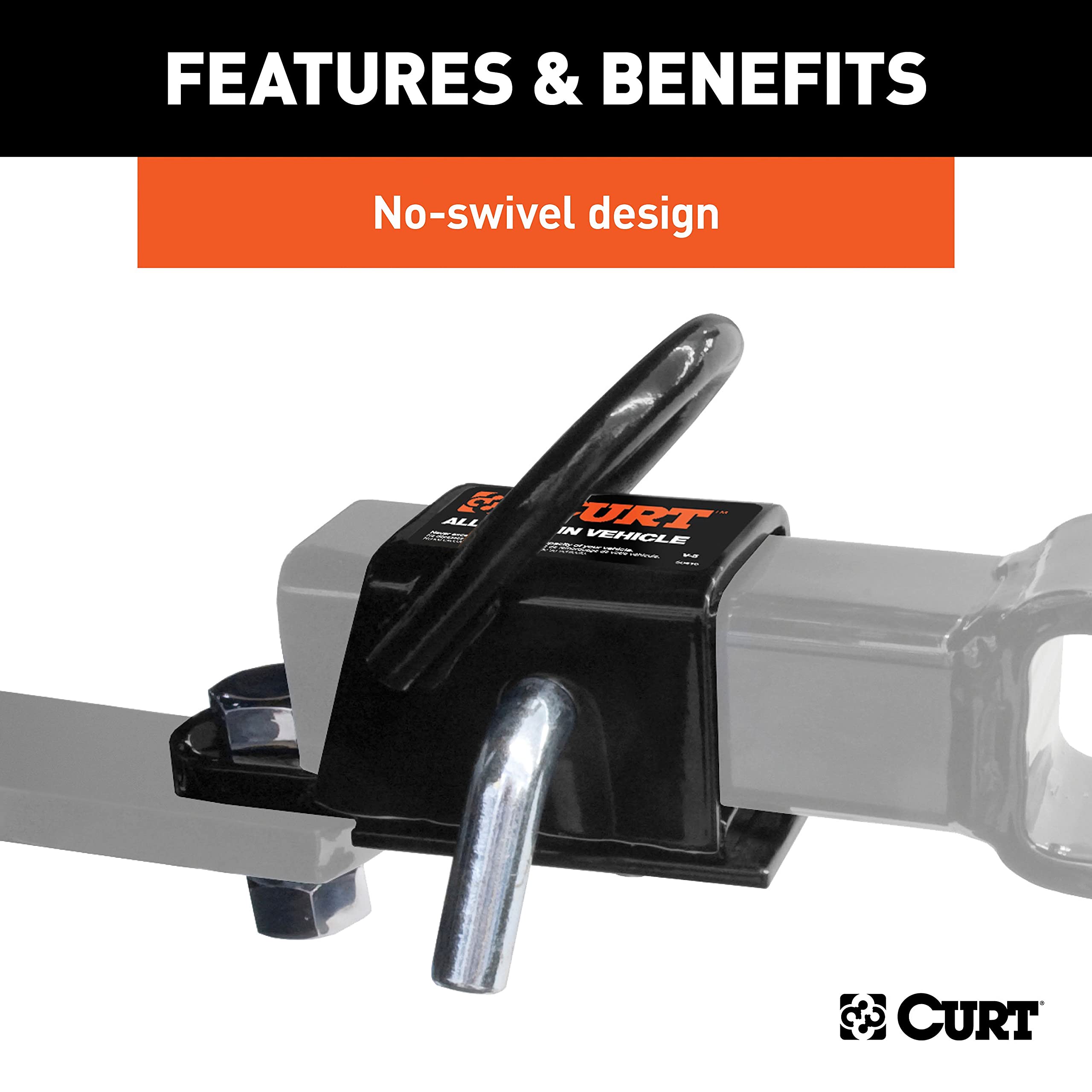 CURT 45006 scale comparison with tools to show size and fitment on ATV