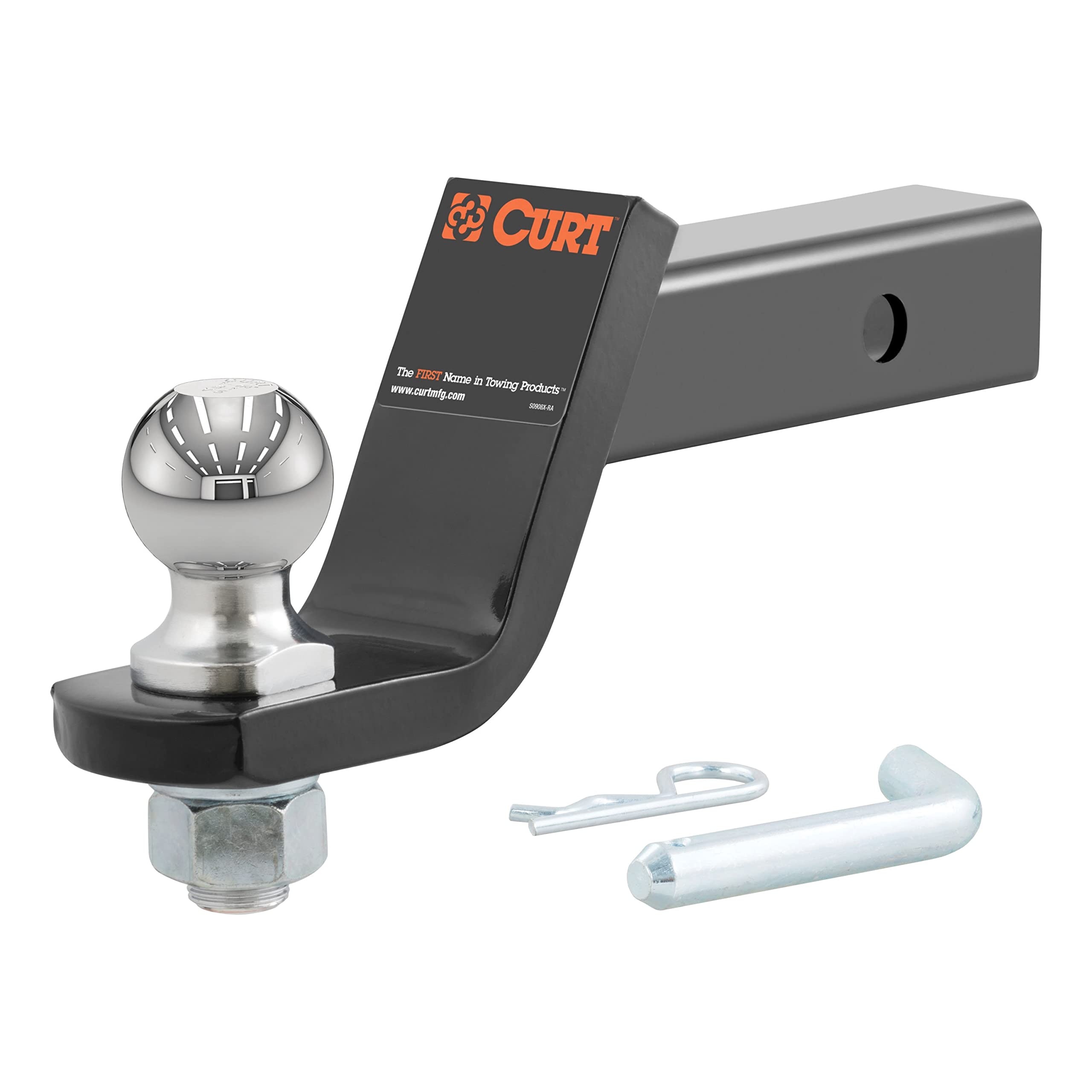 CURT 45056 front profile showing ball and mount for quick hookup