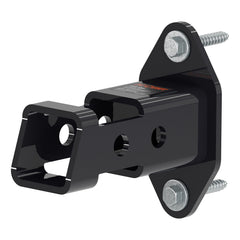 CURT front view of wall mount showing receiver and mounting plate, durable organization benefit