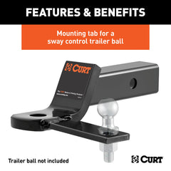 CURT 45820 weld detail on sway tab demonstrating strong construction and reliability