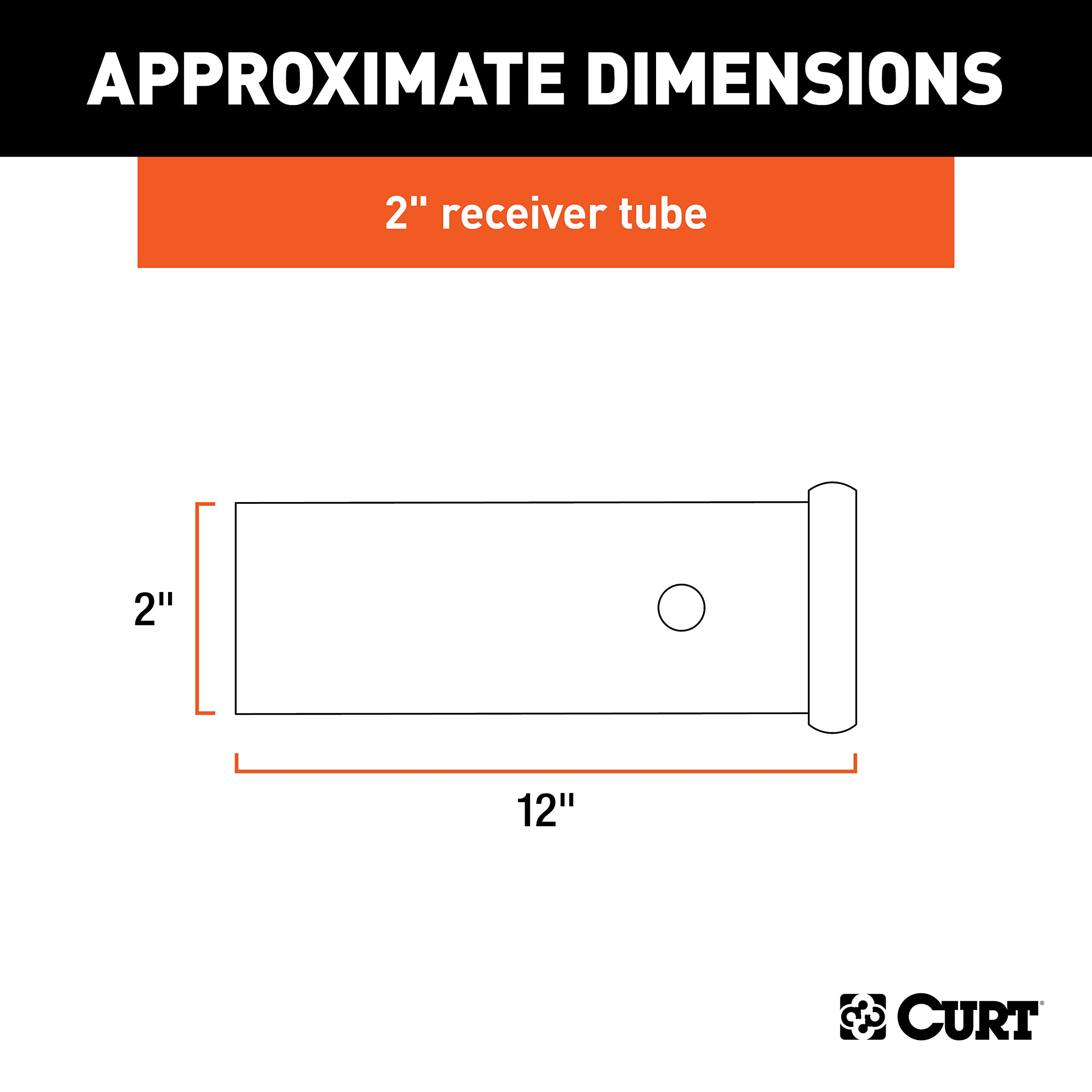 CURT 49120 close-up of 1/2-inch reinforcing collar highlighting extra strength