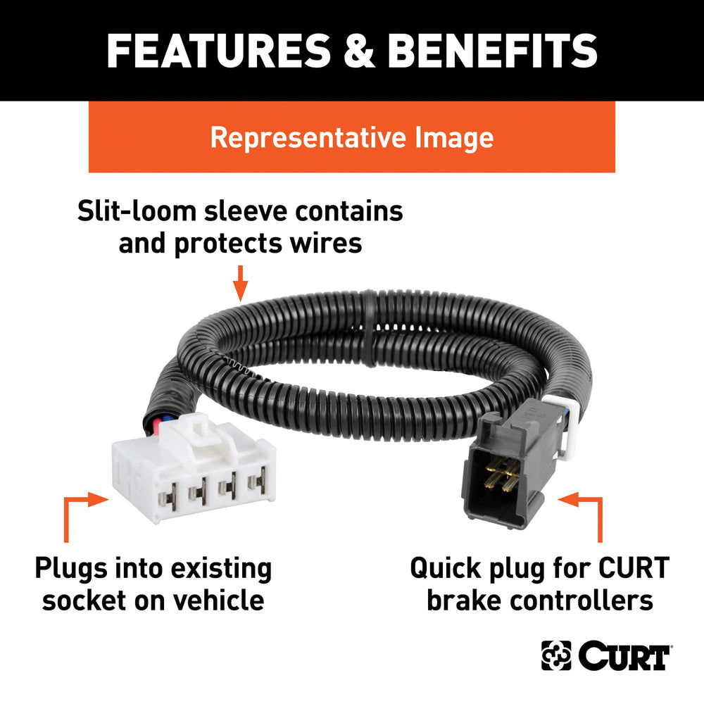 CURT 51436 slit-loom sleeve close-up protecting wires for long-term durability