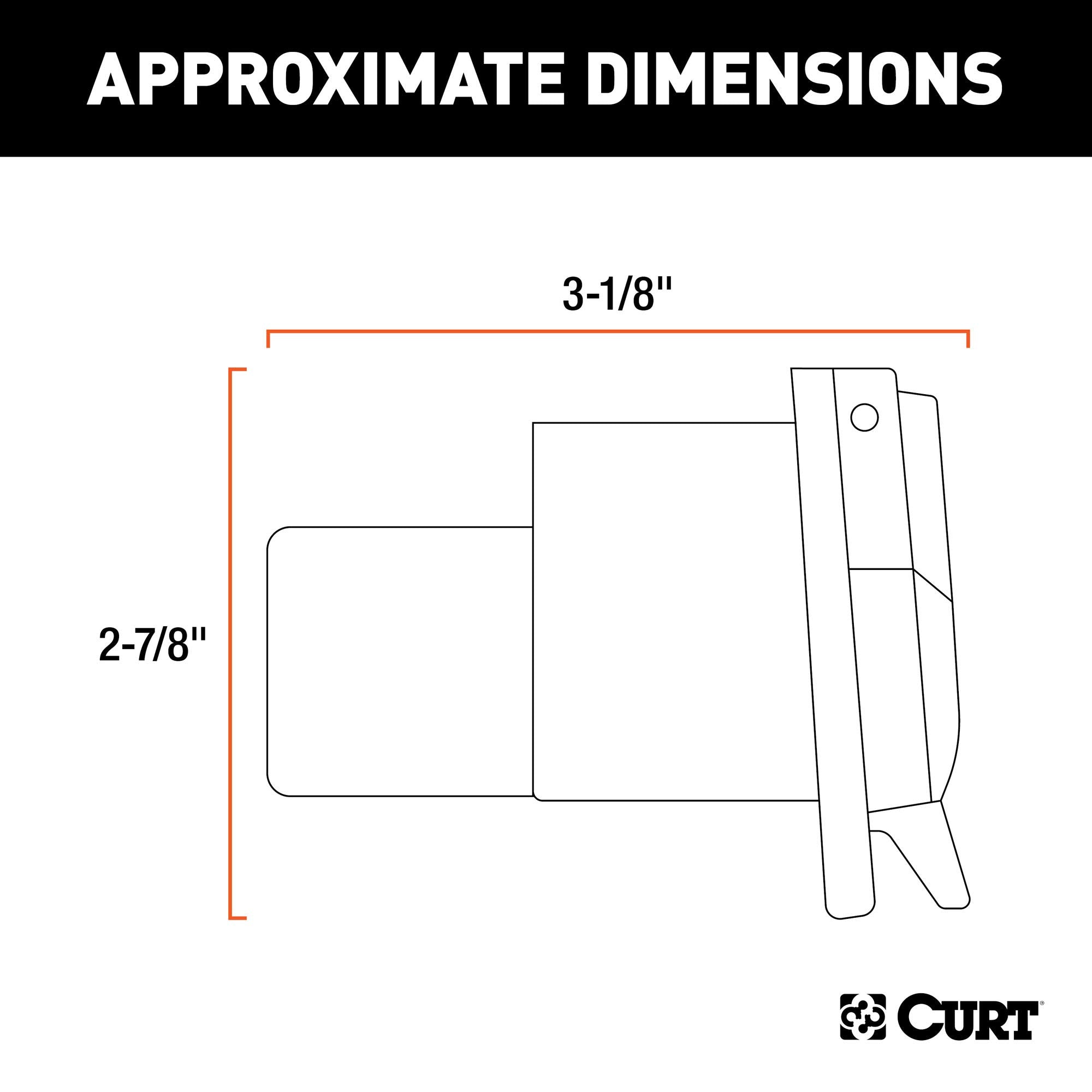 CURT 55415 close-up of pin face for reliable electrical contact
