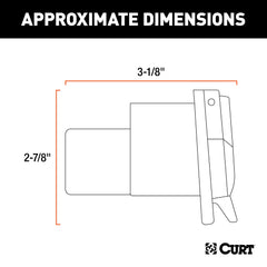 CURT 55415 close-up of pin face for reliable electrical contact