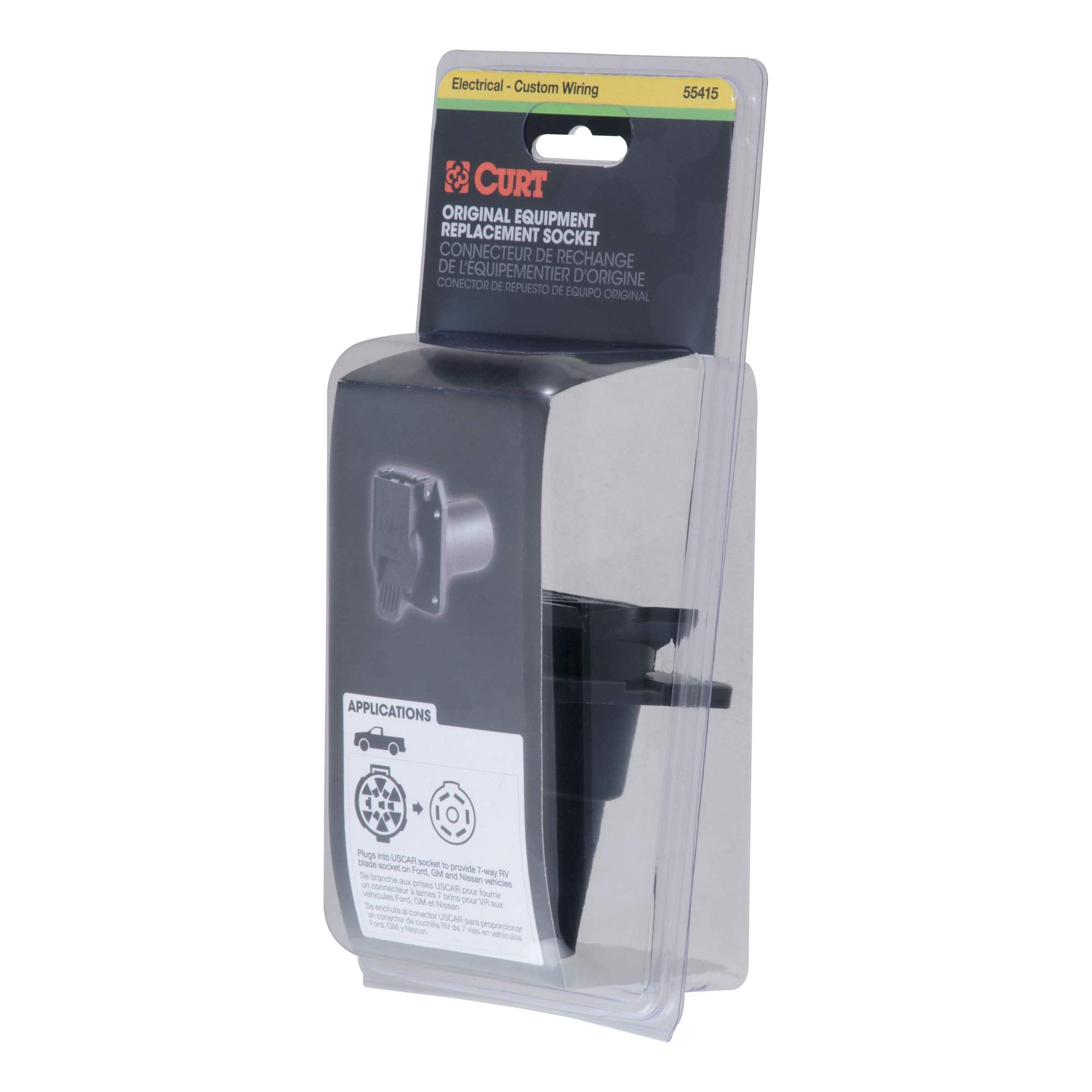CURT 55415 held in hand to show compact scale and fitment
