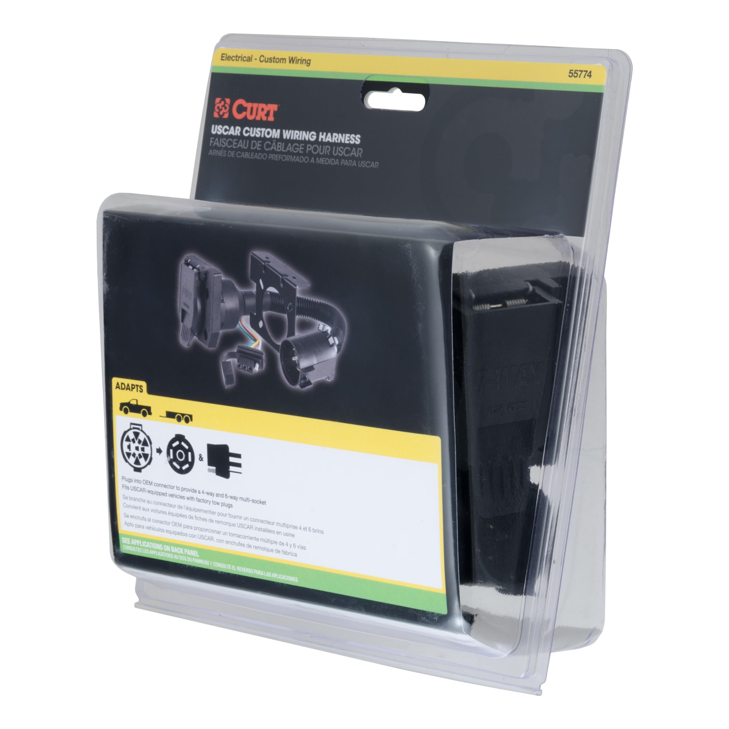 CURT dust covers installed on sockets showing moisture and dirt protection benefit