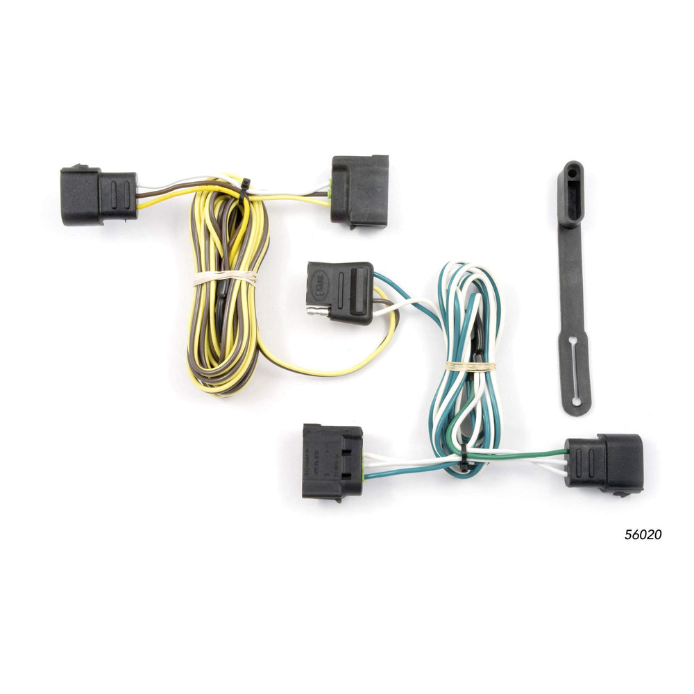 CURT 56020 front connector view showing 4-flat socket for reliable trailer hookup