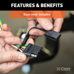 CURT 56020 wiring routing detail illustrating neat under-vehicle installation benefit