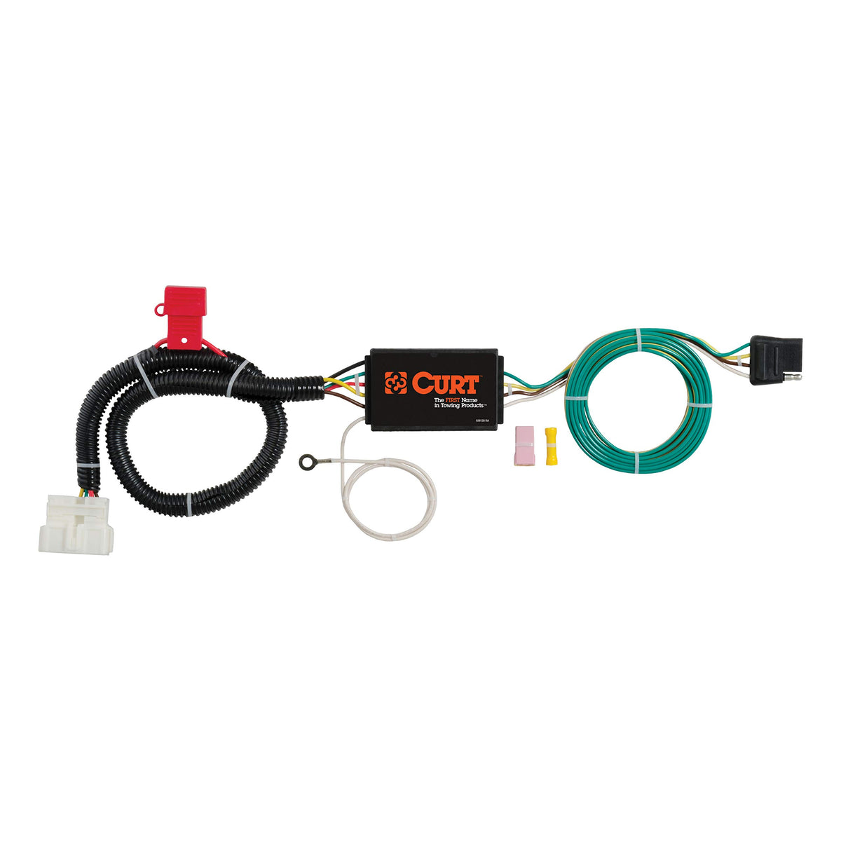 CURT front connector showing 4-way flat socket and easy hookup benefit