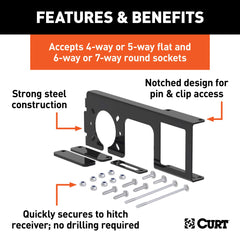 CURT notched profile showing pin access for easy hitching convenience