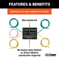 CURT 58240 color-coded wires close-up for easy splice mapping and faster installation