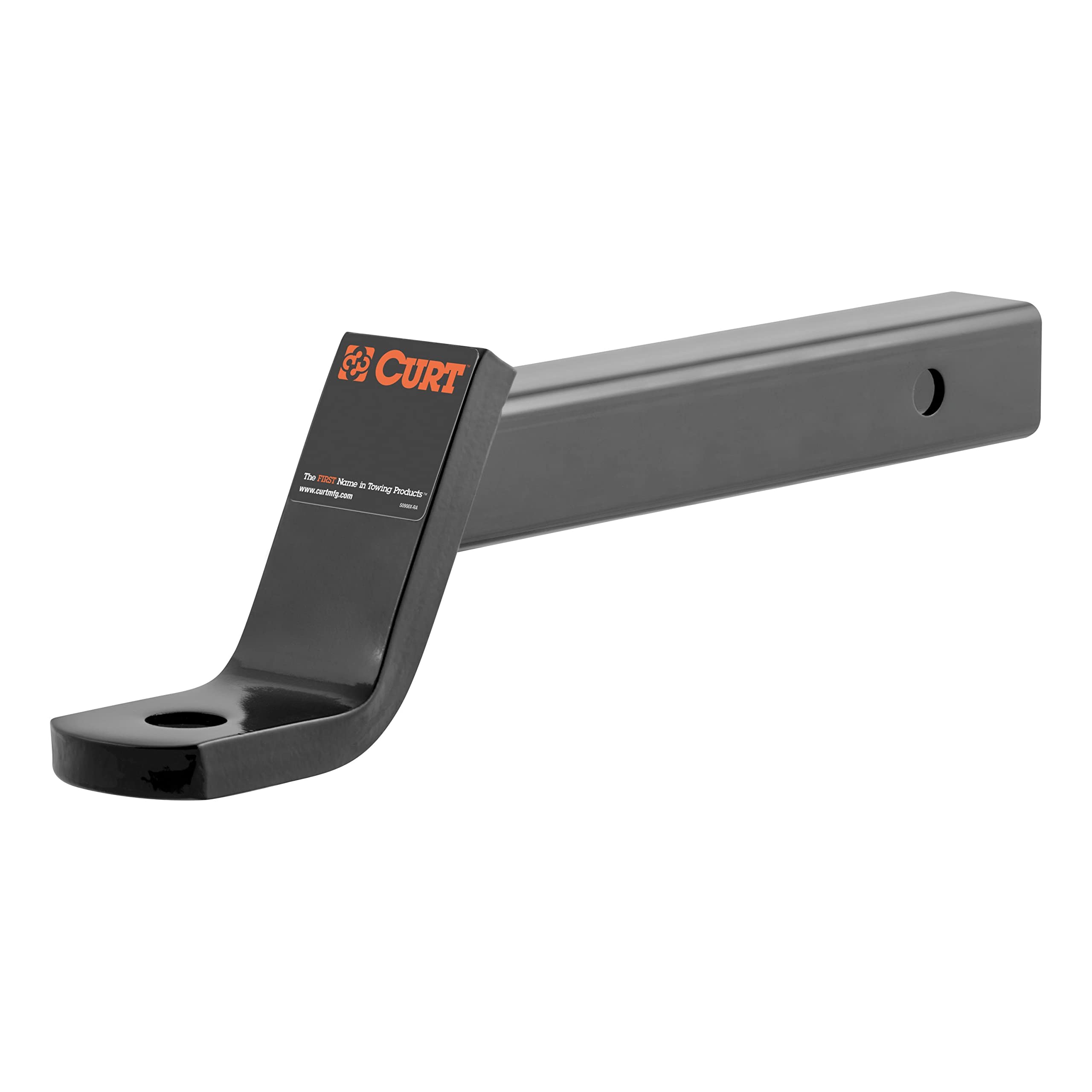 CURT front view of ball mount showing shank and drop for secure towing