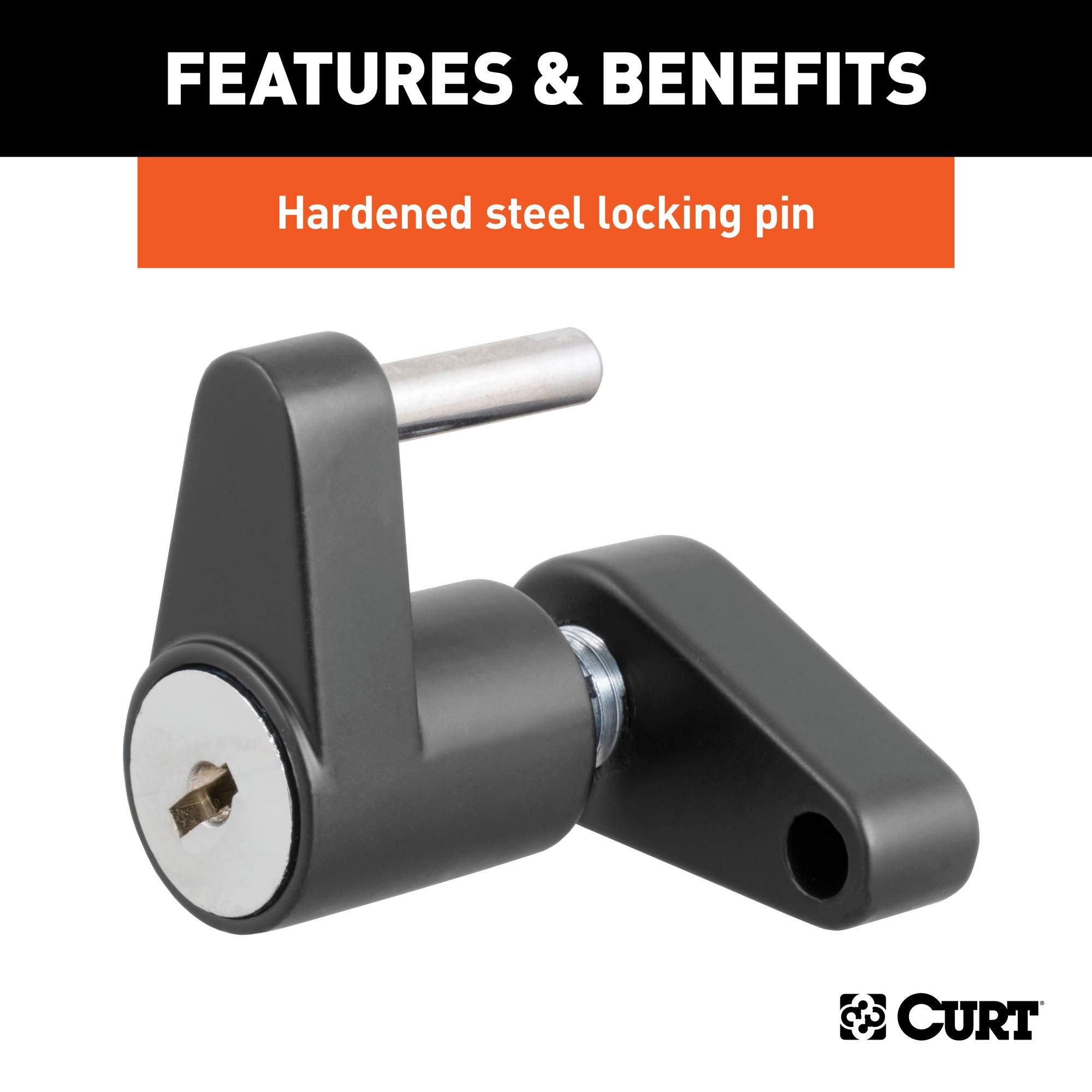 CURT black painted finish detail illustrating weather-resistant protection