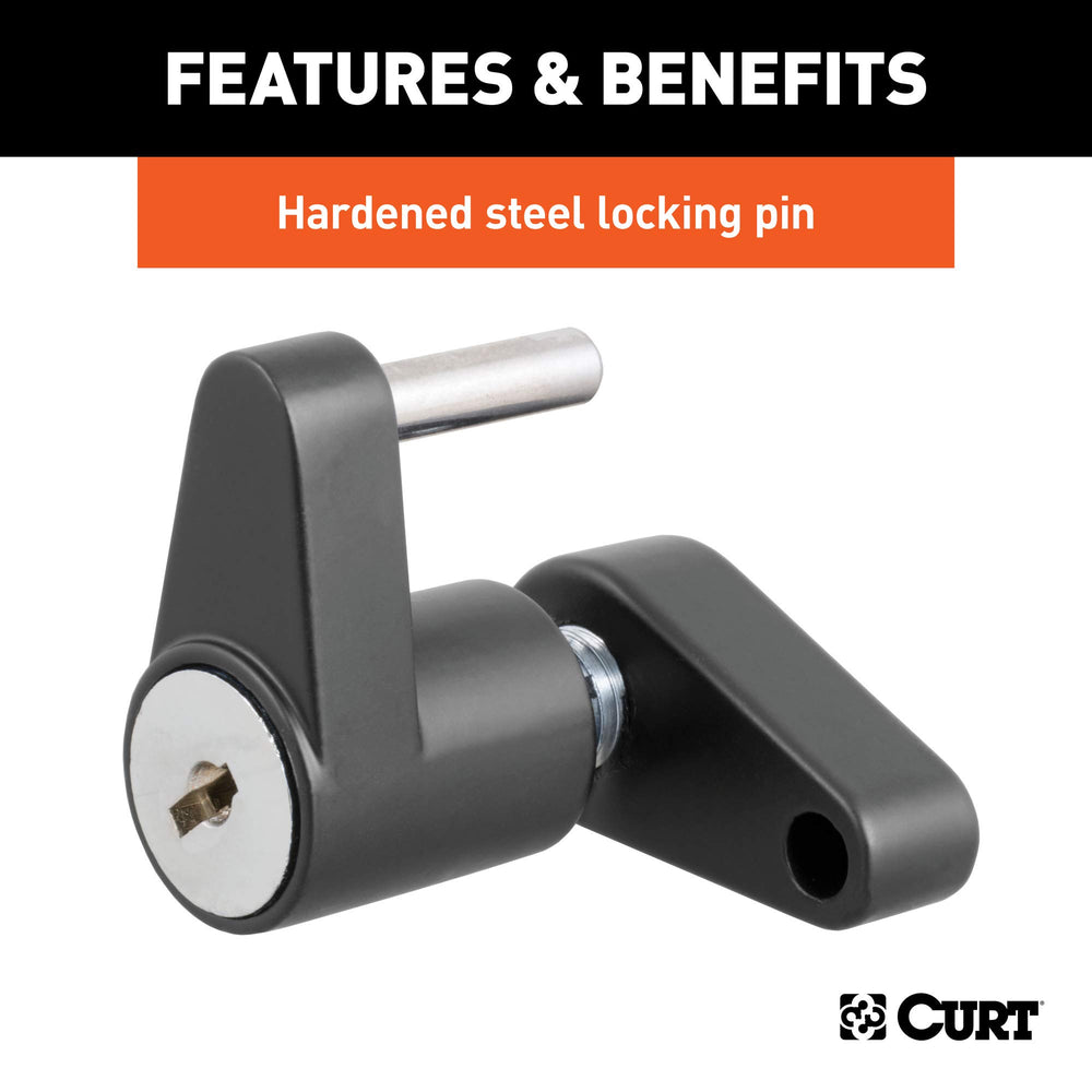 CURT black painted finish detail illustrating weather-resistant protection