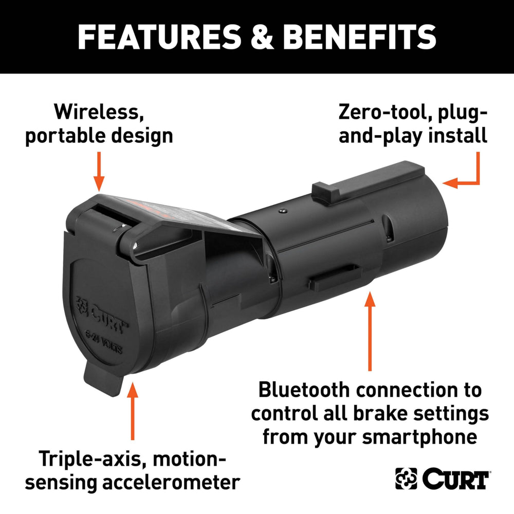 CURT Echo side profile with safety cap illustrating compact transportability