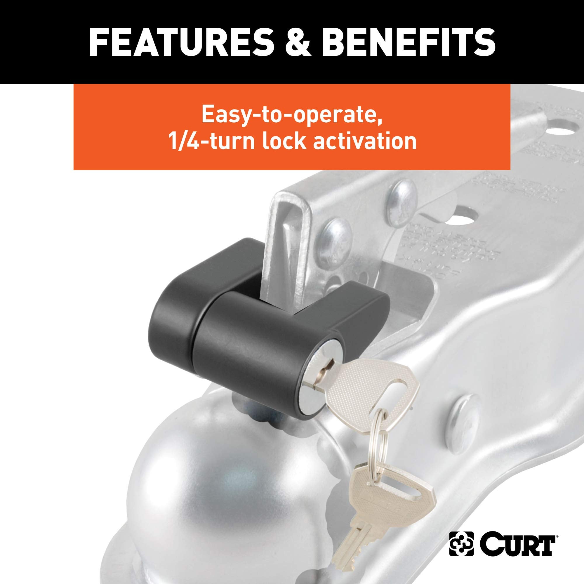 CURT profile with scale comparison showing compact size and fit guidance