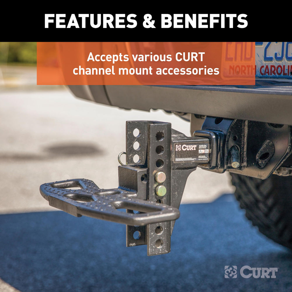 CURT powder-coat finish texture resisting rust and scratches over time