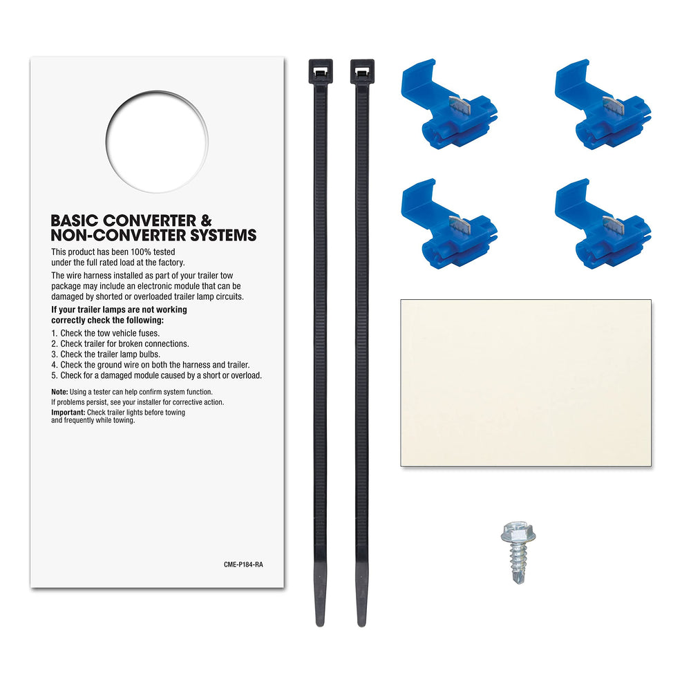 CURT converter held in hand showing compact size for convenient under-vehicle mounting
