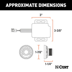 CURT rotary knob LED close-up shows tri-color indicators for quick status