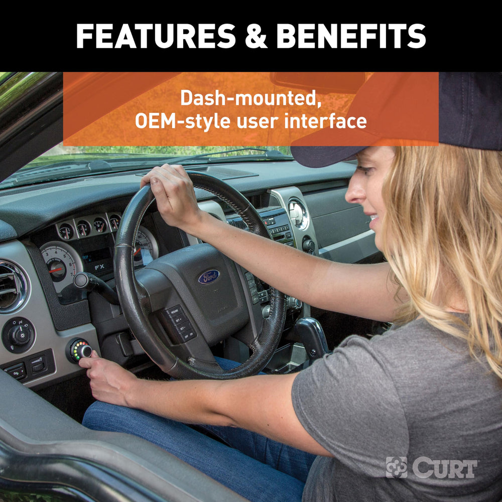 CURT controller mounted in vehicle interior demonstrating discreet appearance
