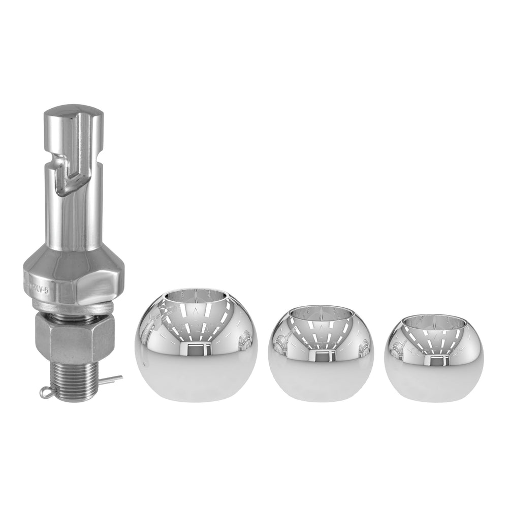 CURT assembled switch ball front view showing quick-change convenience