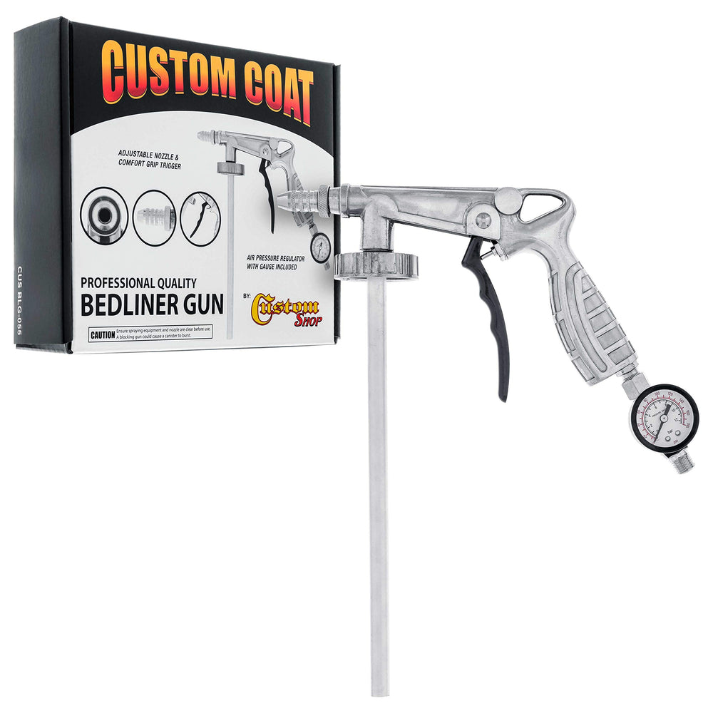 Custom Coat gun front profile showing ergonomic shape and consistent control