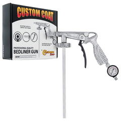 Custom Coat gun front profile showing ergonomic shape and consistent control