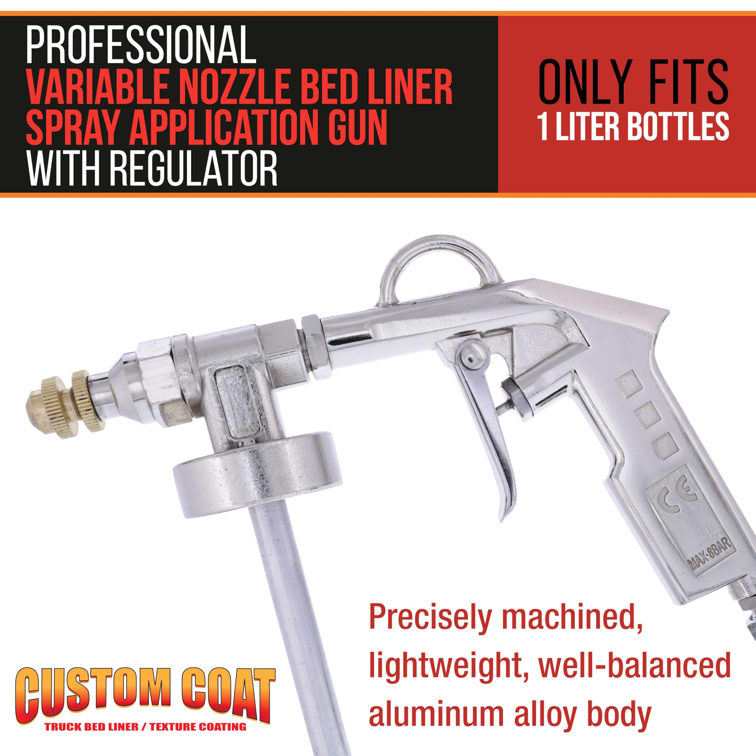 Custom Coat close-up of variable nozzle for precise texture control benefit