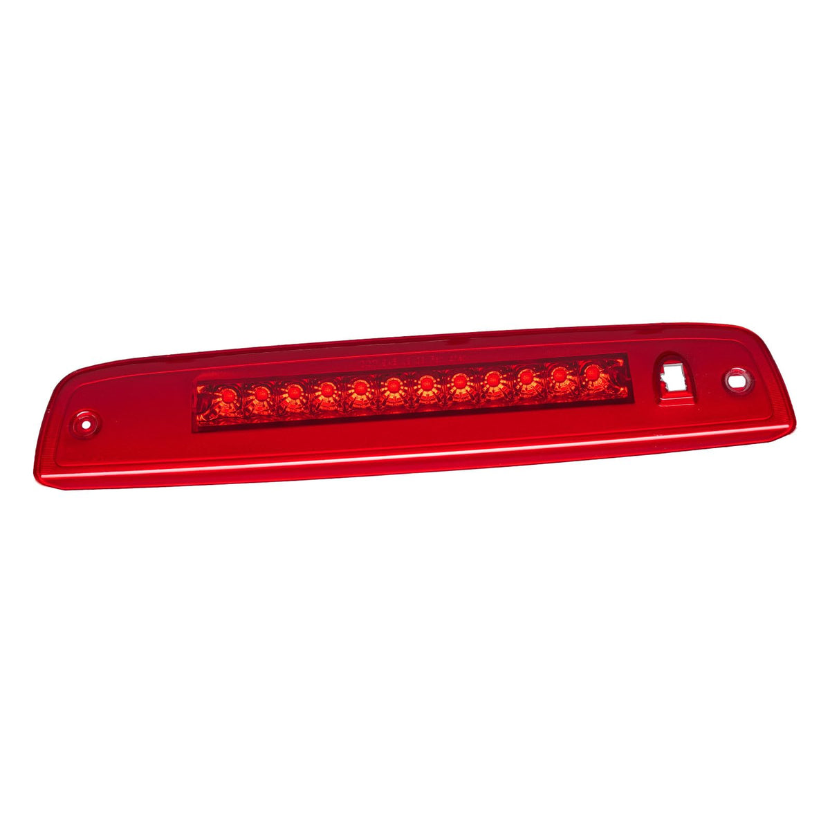 Cxdar front assembly view showing red LED lens and benefits