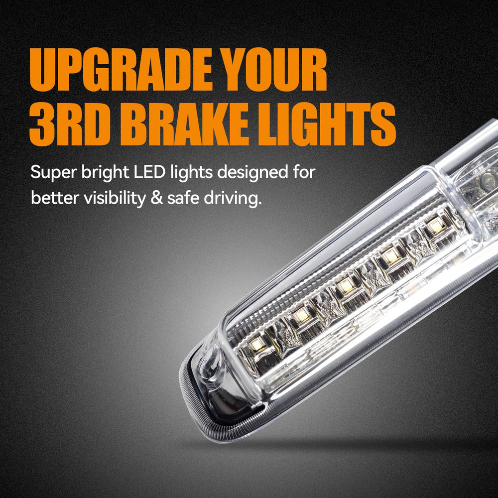 Cxdar LED array detail showcasing red brake and white cargo LEDs for clear signaling