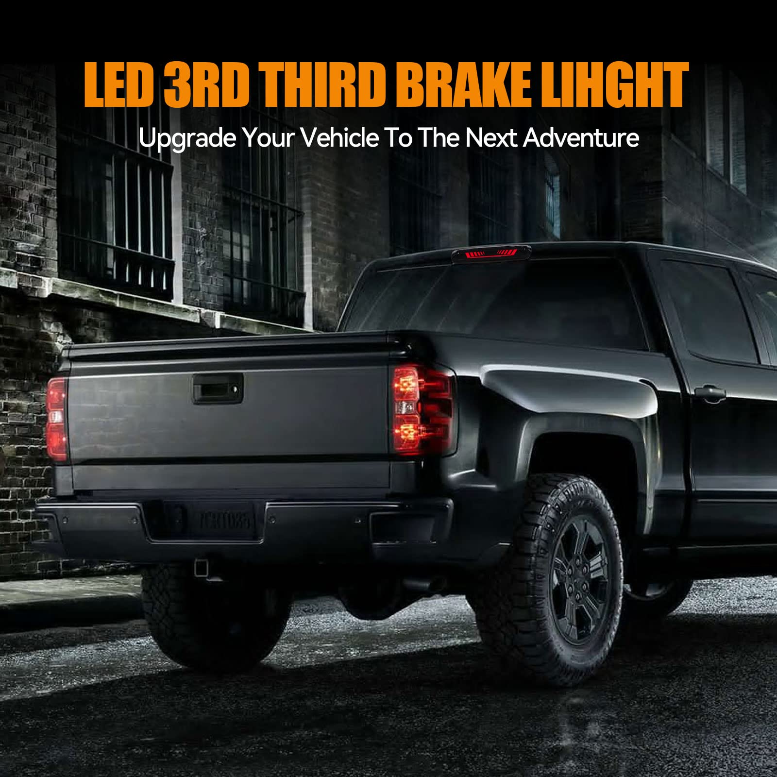 Cxdar light glowing at night showing improved brake visibility