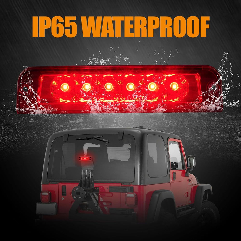 Cxdar mounted on Wrangler rear demonstrating brighter center brake signaling
