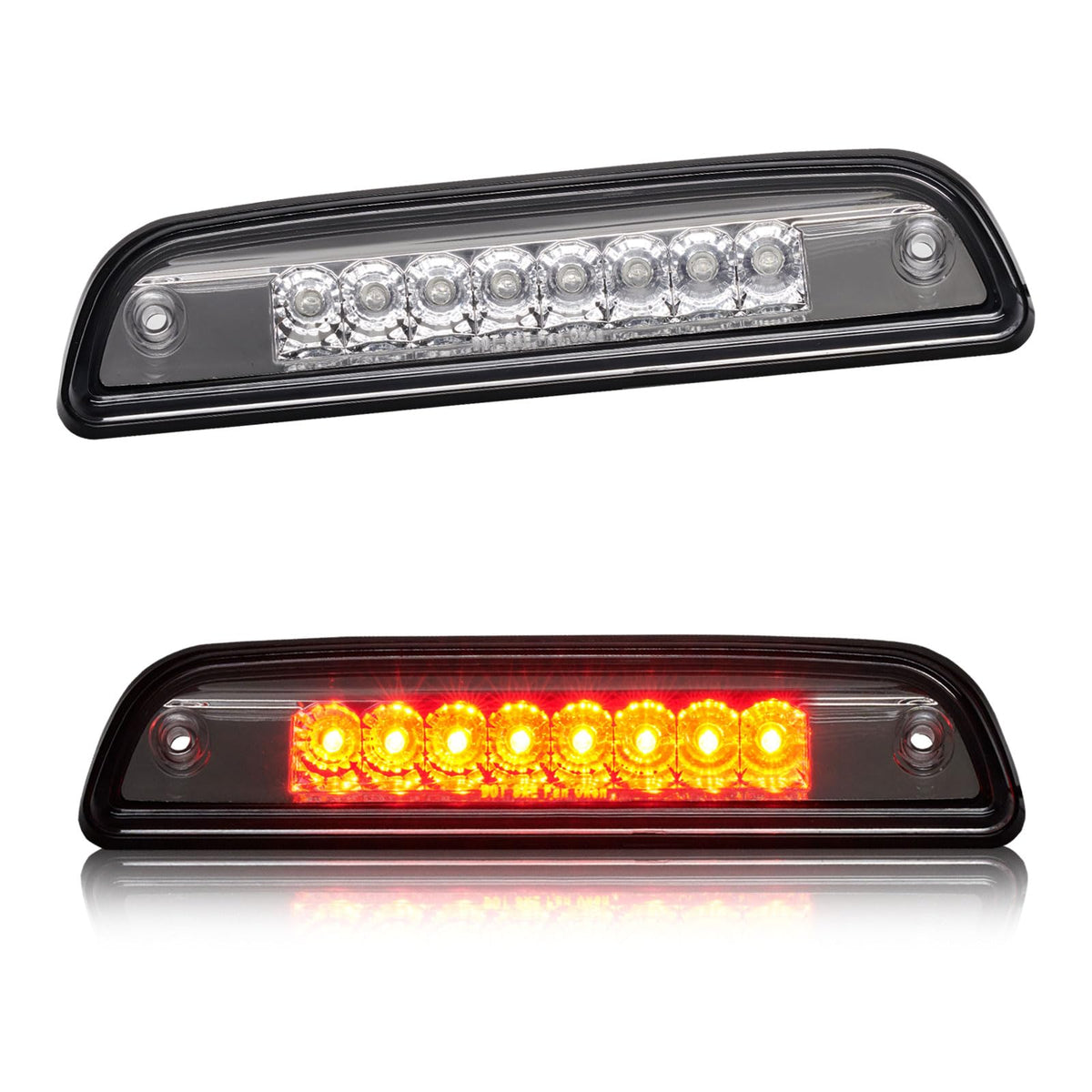 Cxdar front view of third brake light showing smoked lens and fitment benefit
