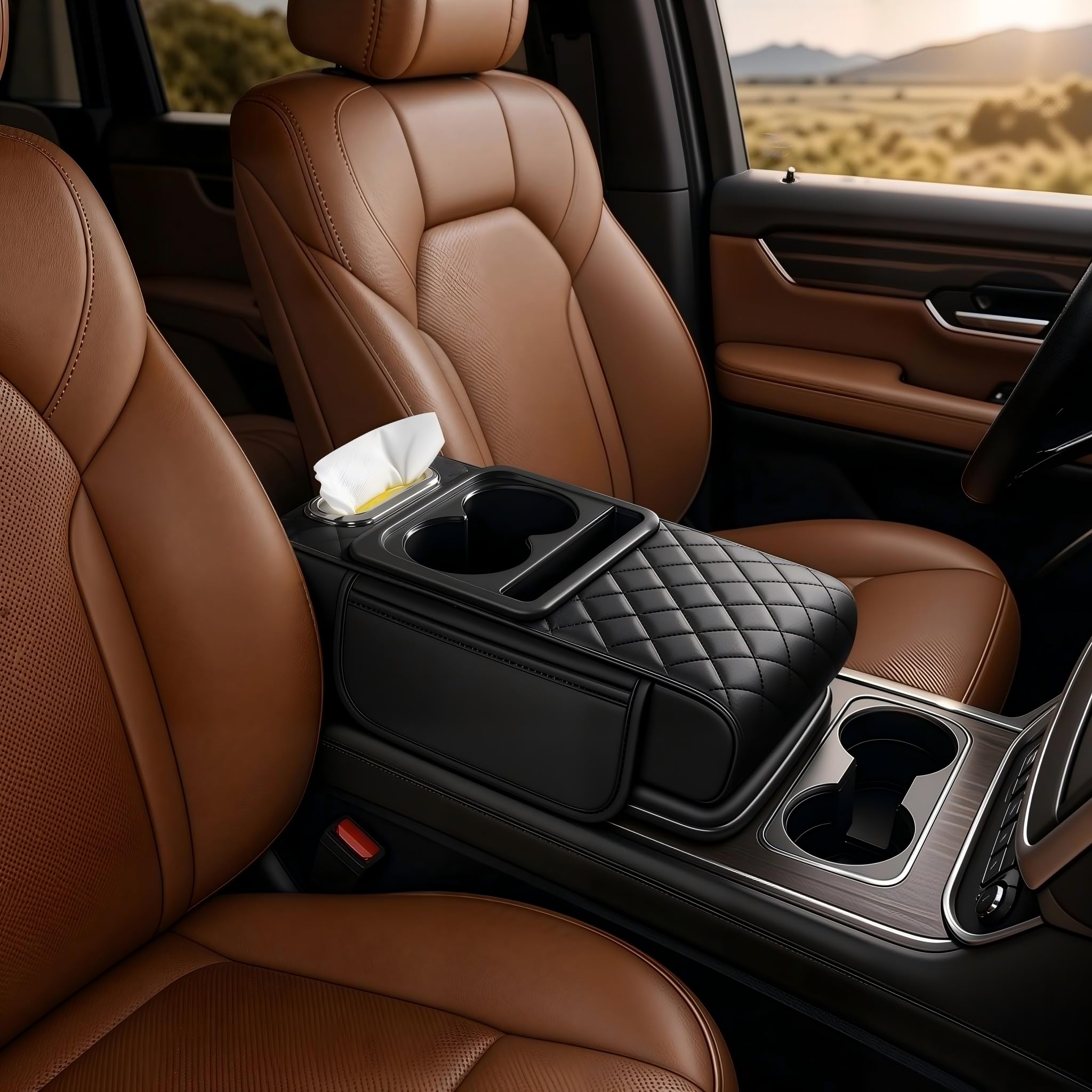 Cxprctpu front installed on center console showing neat organization and comfort