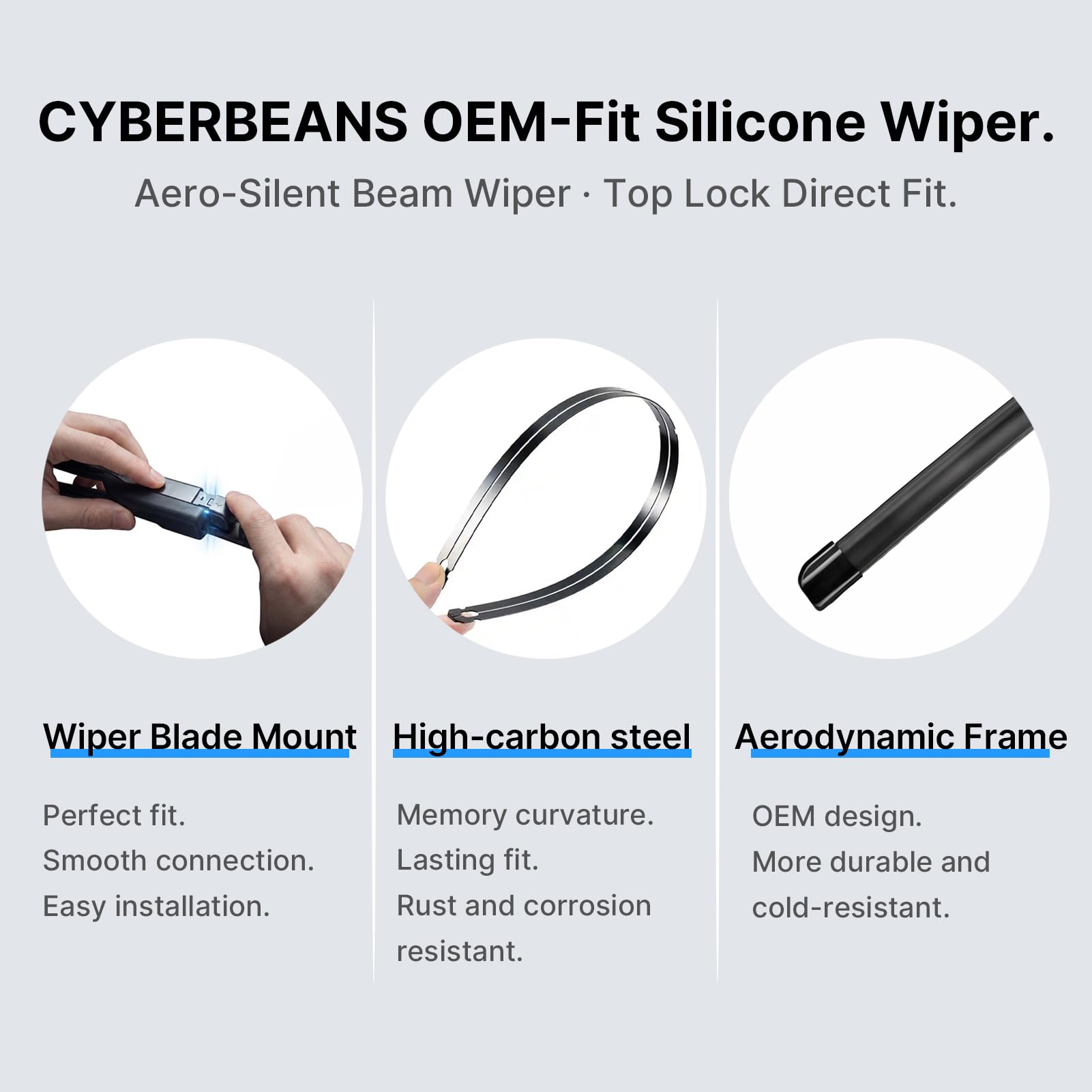 CYBERBEANS 26" and 19" blades side-by-side demonstrating correct size fitment
