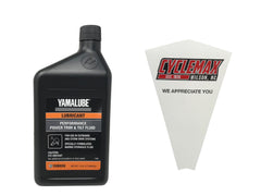 CYCLEMAX front packaging showing quart and funnel for easy maintenance