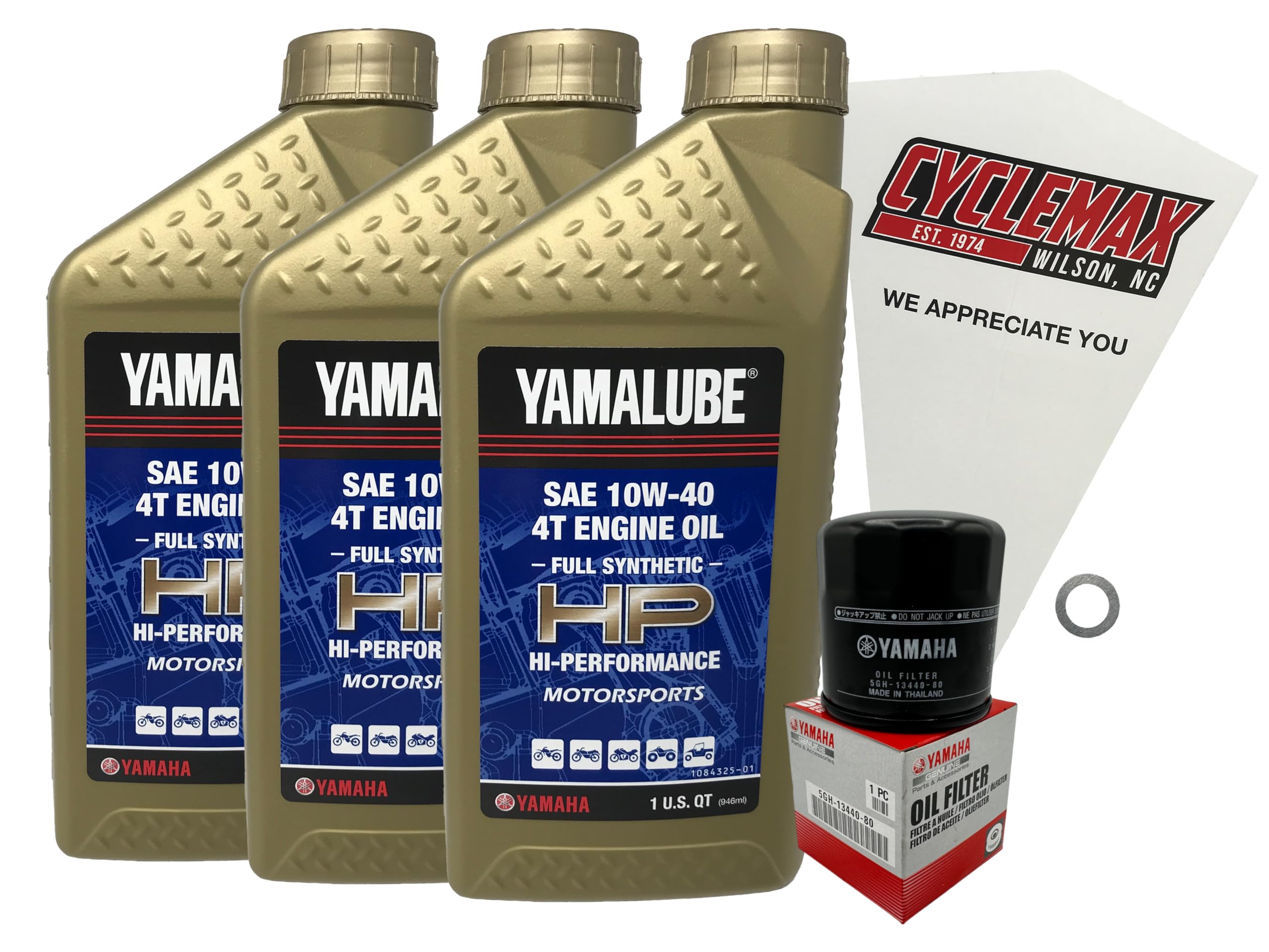 CYCLEMAX front packaging showing complete YZF-R7 oil change kit and convenience